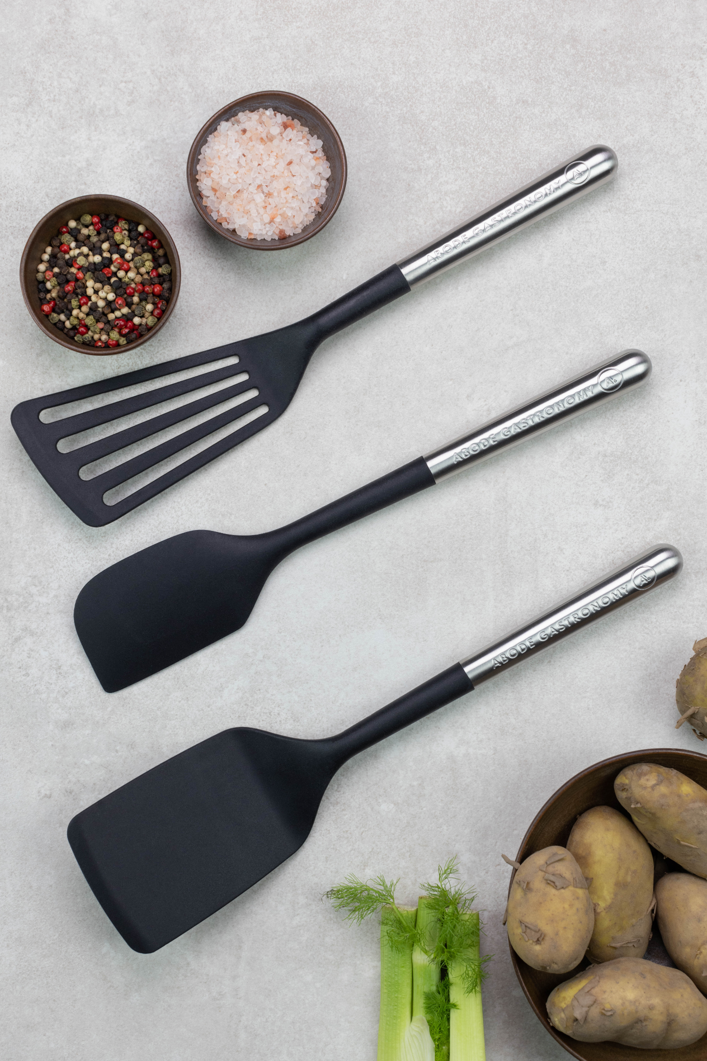Premium Utensils Set of 3 Turners/Spatula